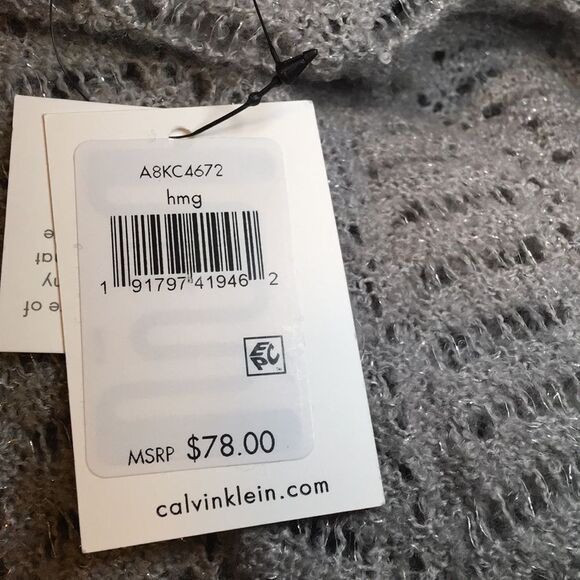 Calvin Klein Metallic Sweater Cape - Picture 4 of 4